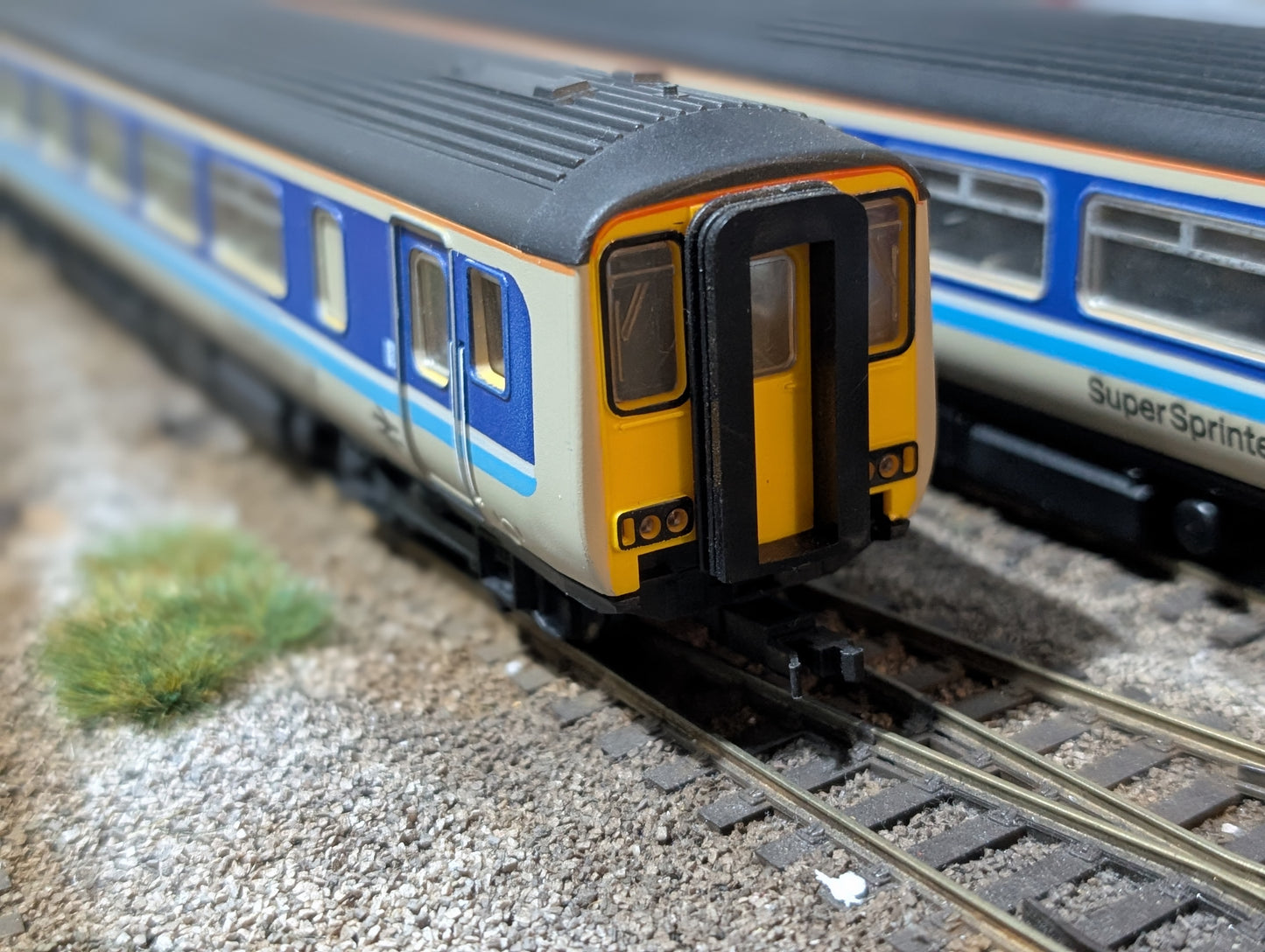 Pre-owned OO gauge Lima 2 car class 156 Super Sprinter DMU, British Rail Provincial Blue livery, unboxed.