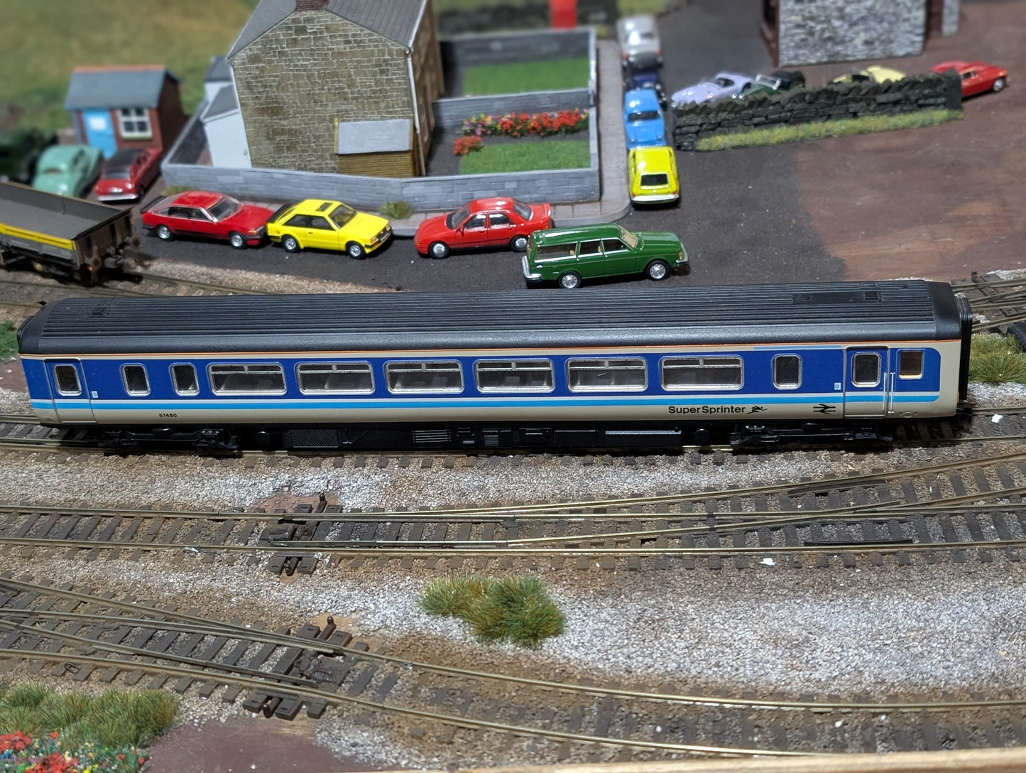 Pre-owned OO gauge Lima 2 car class 156 Super Sprinter DMU, British Rail Provincial Blue livery, unboxed.