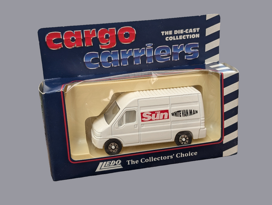 Lledo Cargo Carriers Renault Van, The Sun White Van Man, boxed