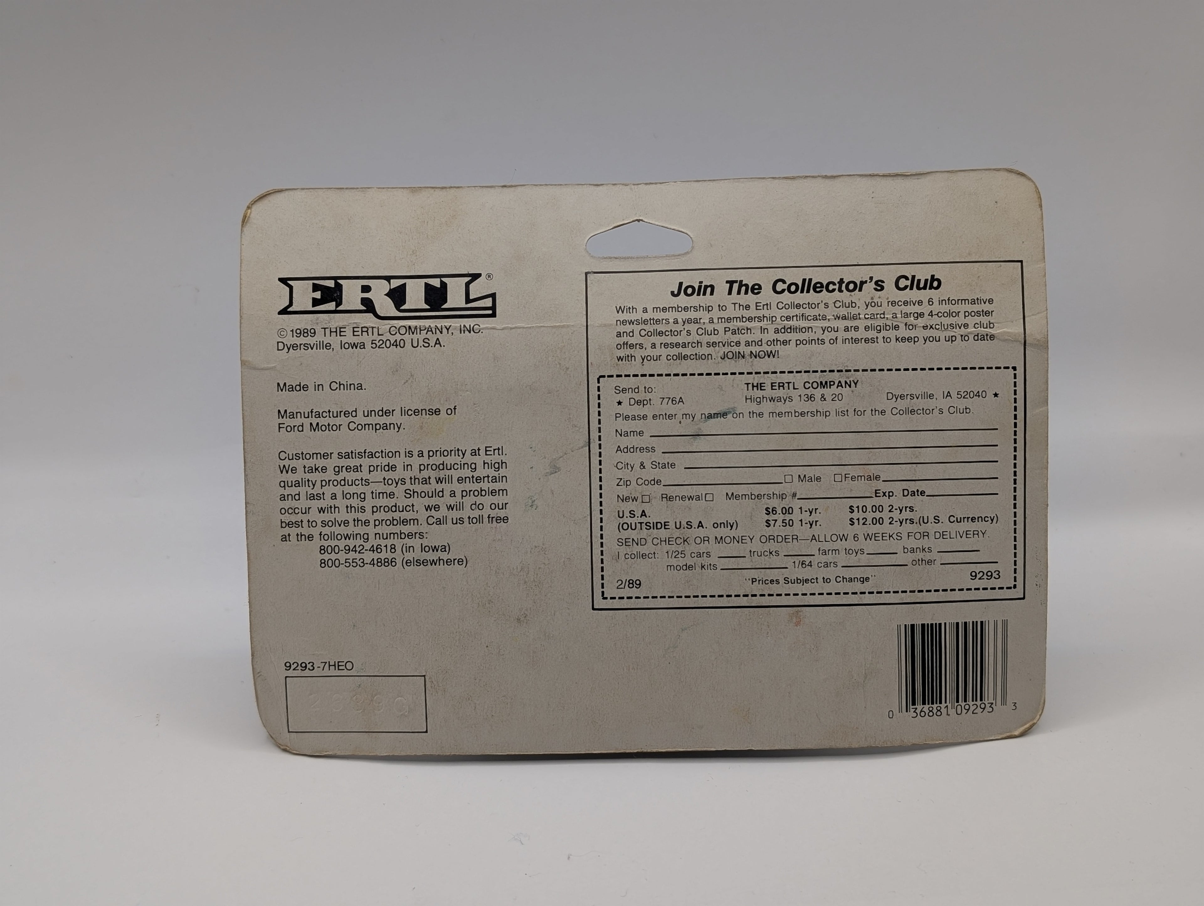 Pre-owned Ertl Vintage Vehicles 1913 Model T Van - Publix Branding - Sealed (9293)