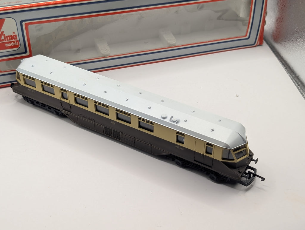 Lima L205132 GWR Diesel Railcar No. 22 Chocolate & Cream - OO Gauge (Pre-owned, Boxed)
