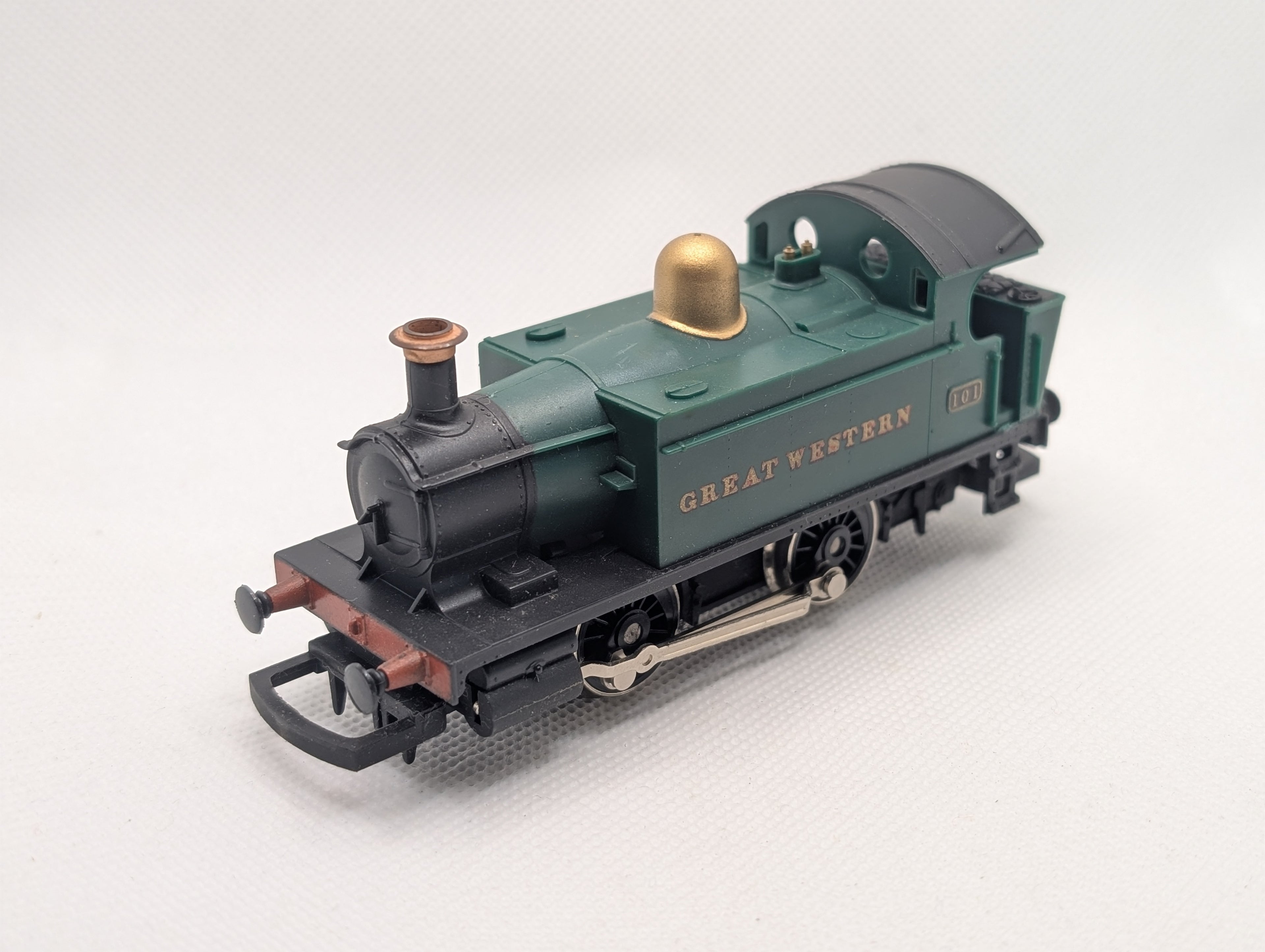 Hornby R077 OO Gauge GWR Class 101 0-4-0T Steam Tank Locomotive "Great Western" Green - Tested Runner (Unboxed)
