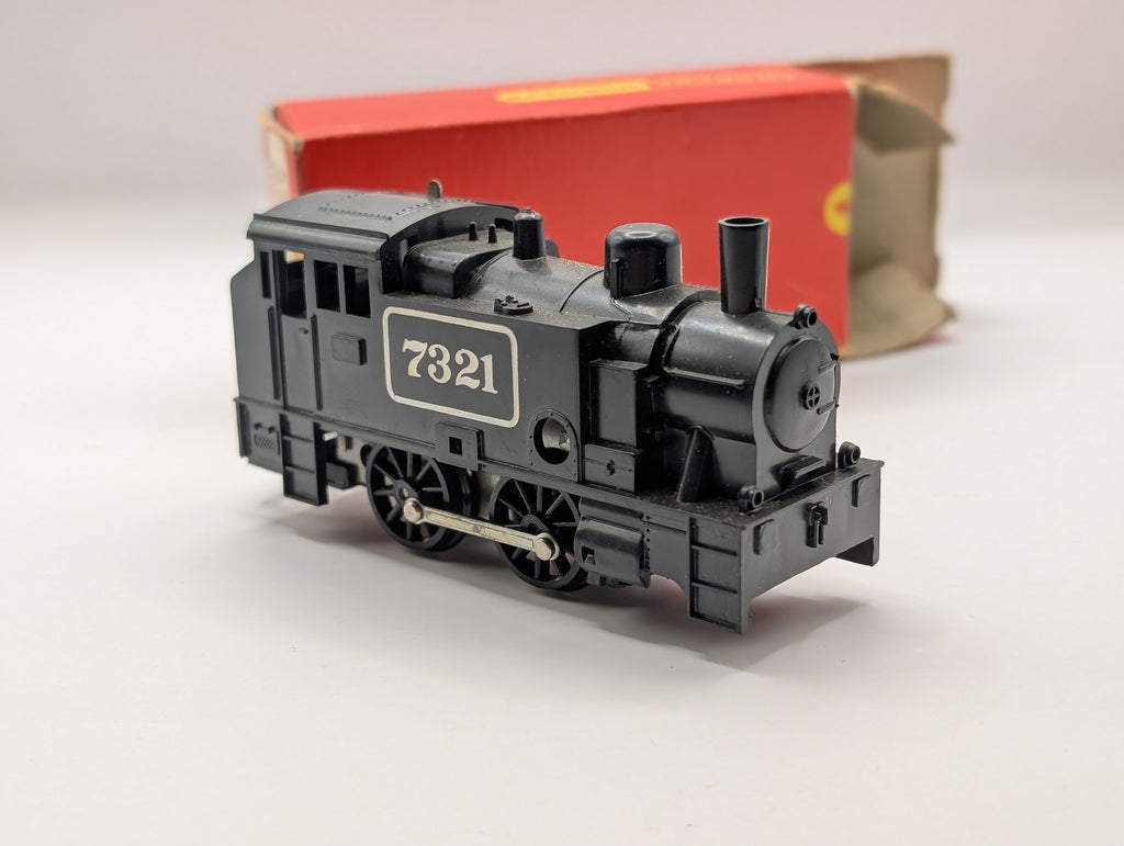 Hornby R854 Clockwork 0-4-0 Locomotive 7321 Black OO Gauge - Boxed NO KEY