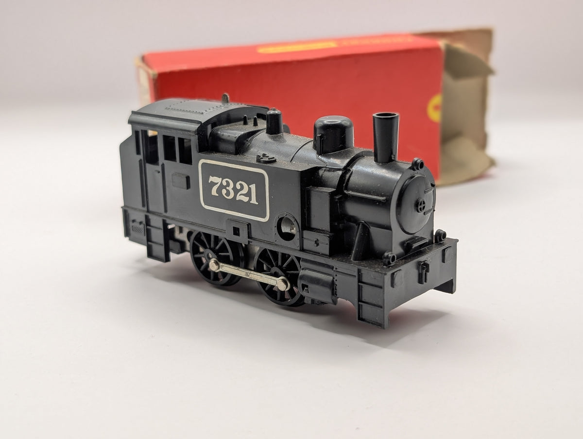 Hornby R854 Clockwork 0-4-0 Locomotive 7321 Black OO Gauge - Boxed NO KEY