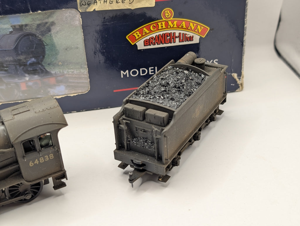 Bachmann OO Gauge 31-865 Class J39 0-6-0 No. 64838 BR Black Late Crest (Weathered) – Boxed, Tested Runner