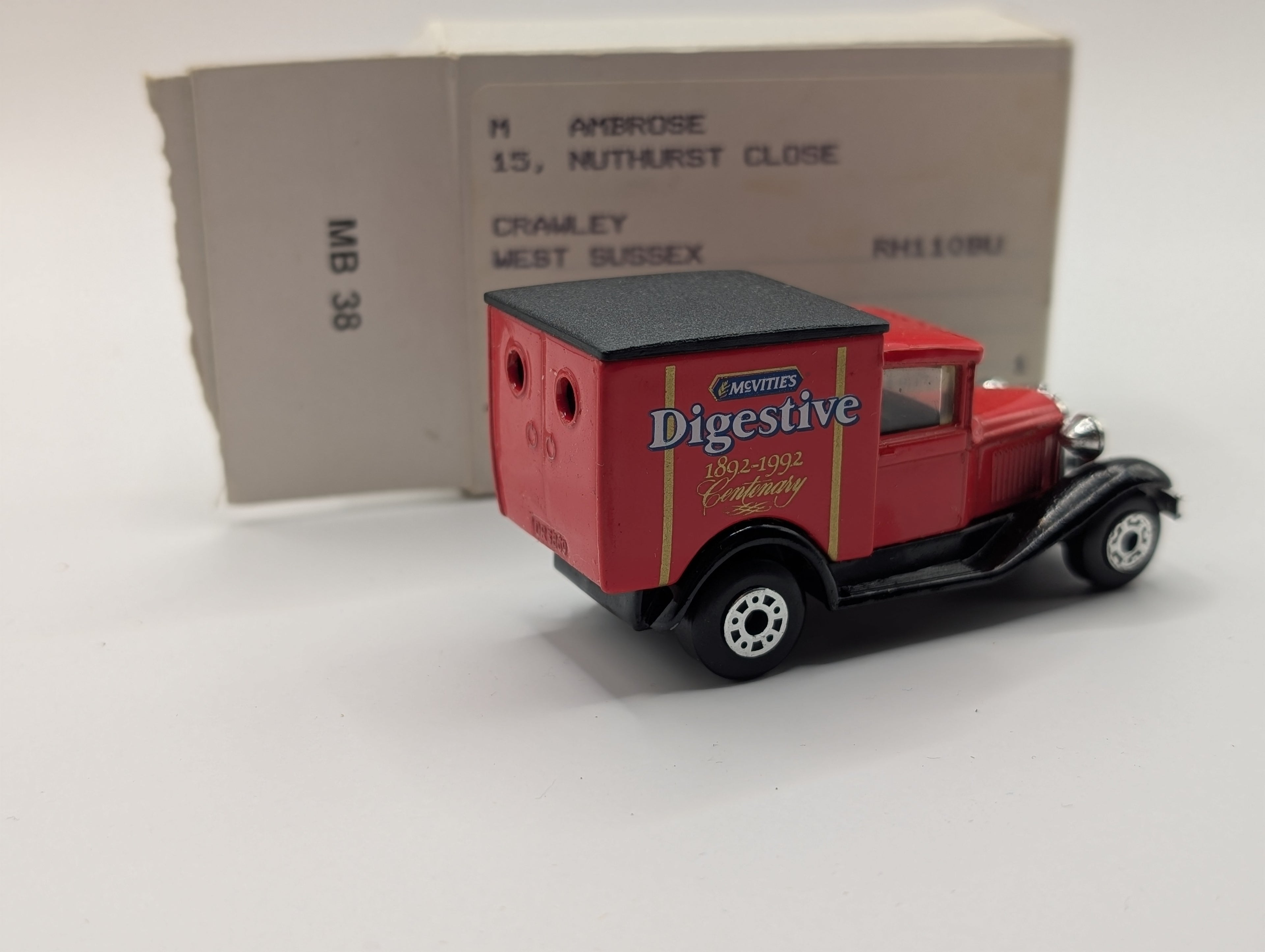 Matchbox MB-38 Ford Model A Van McVitie's Digestives 1892-1992 Centenary - In Original Mail Order Box