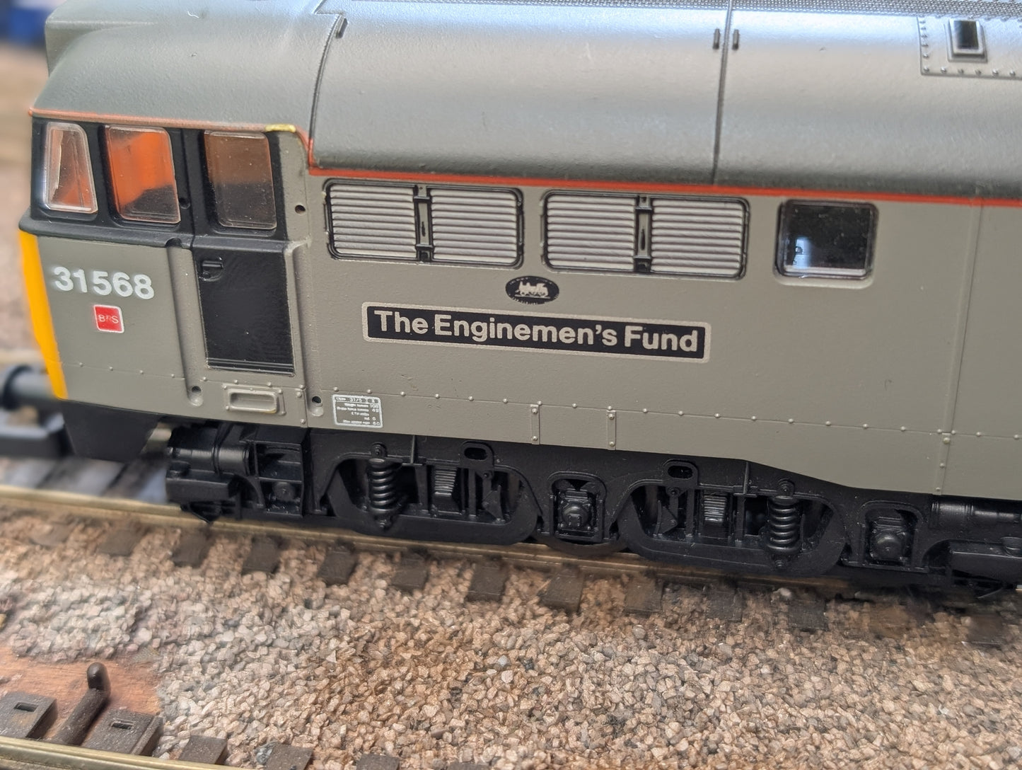 Pre-owned Lima L205094a Class 31 31568 in Departmental grey "The Enginemans Fund" unboxed, OO gauge