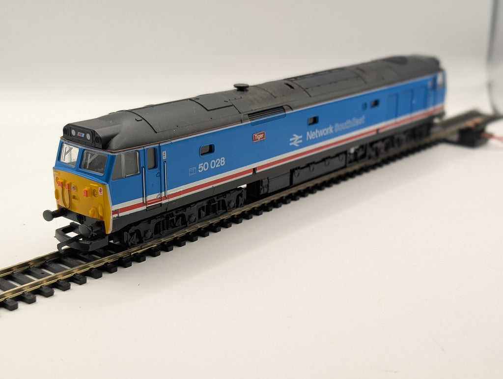 Vintage Lima OO Gauge Class 50 50028 "Tiger" - Revised Network SouthEast - Unboxed