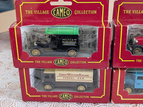 Collection of 6 Corgi "The Village" Cameo Die-Cast Models – Individually Boxed Vintage Vehicles