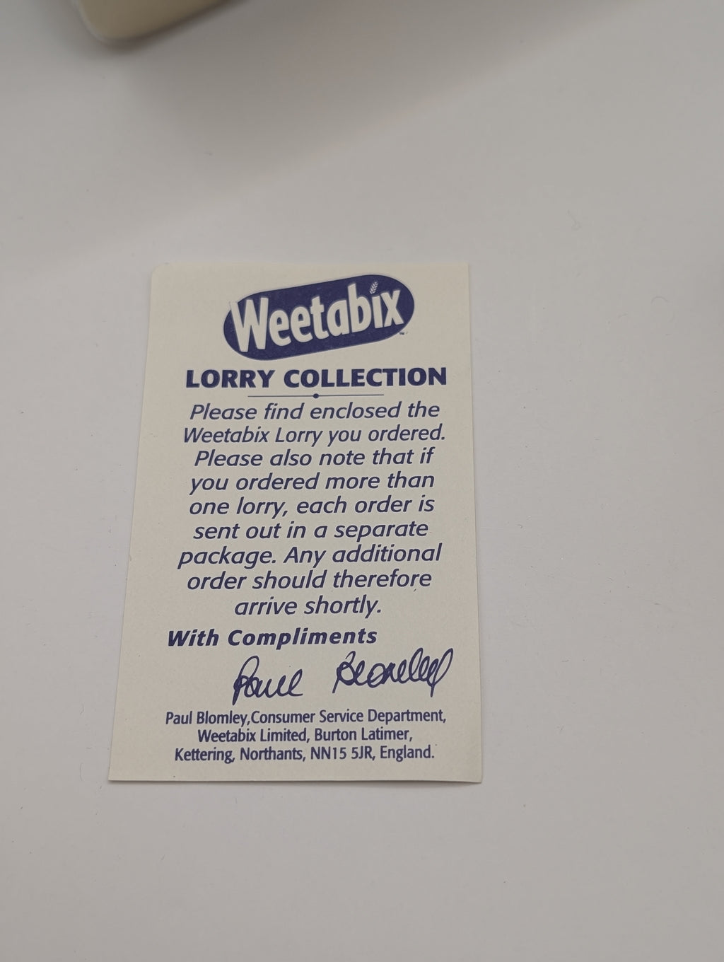 Corgi Classics 61114 Leyland Van - Weetabix Promotional Edition - Blue Box