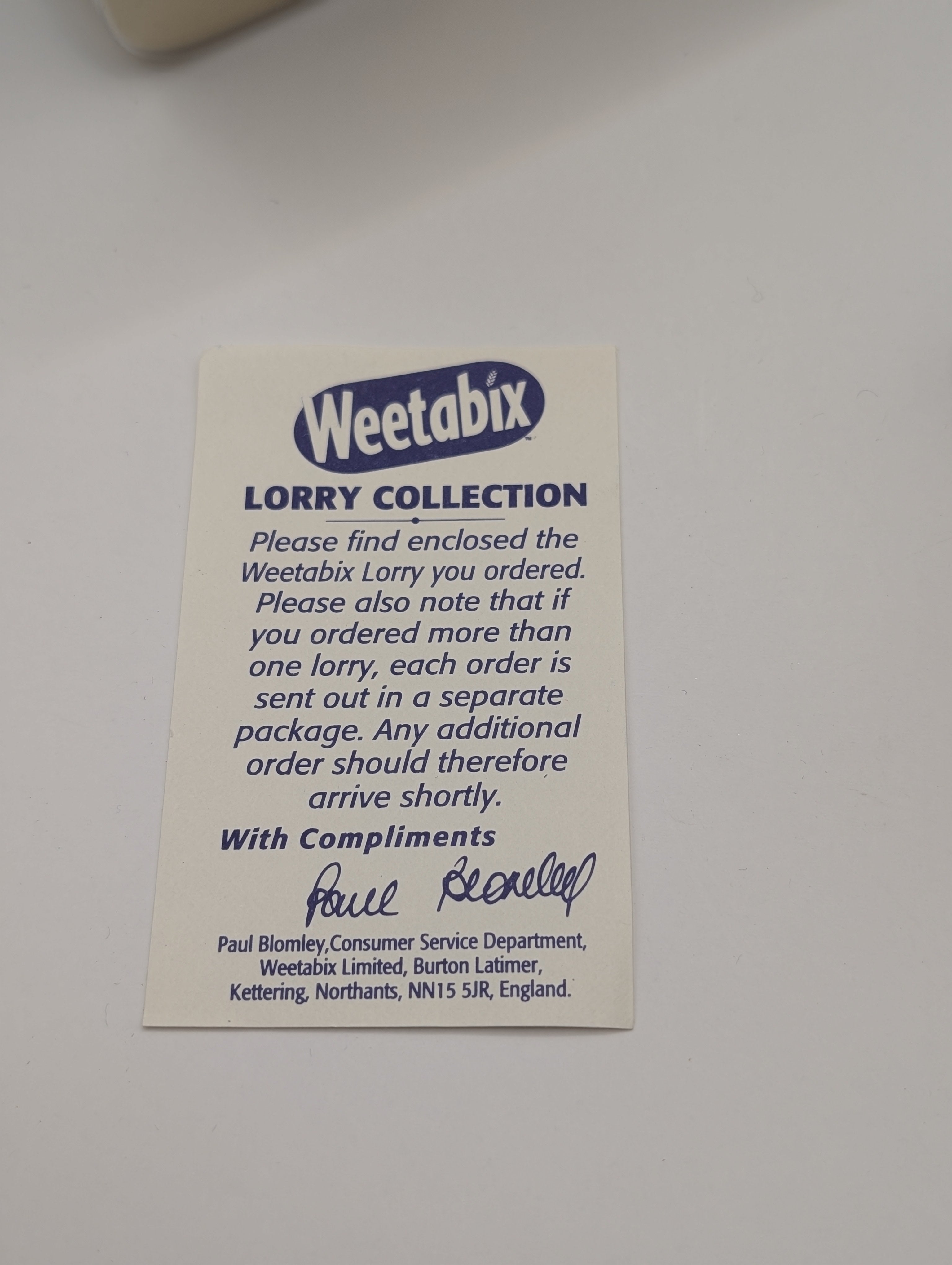 Corgi Classics 61114 Leyland Van - Weetabix Promotional Edition - Blue Box