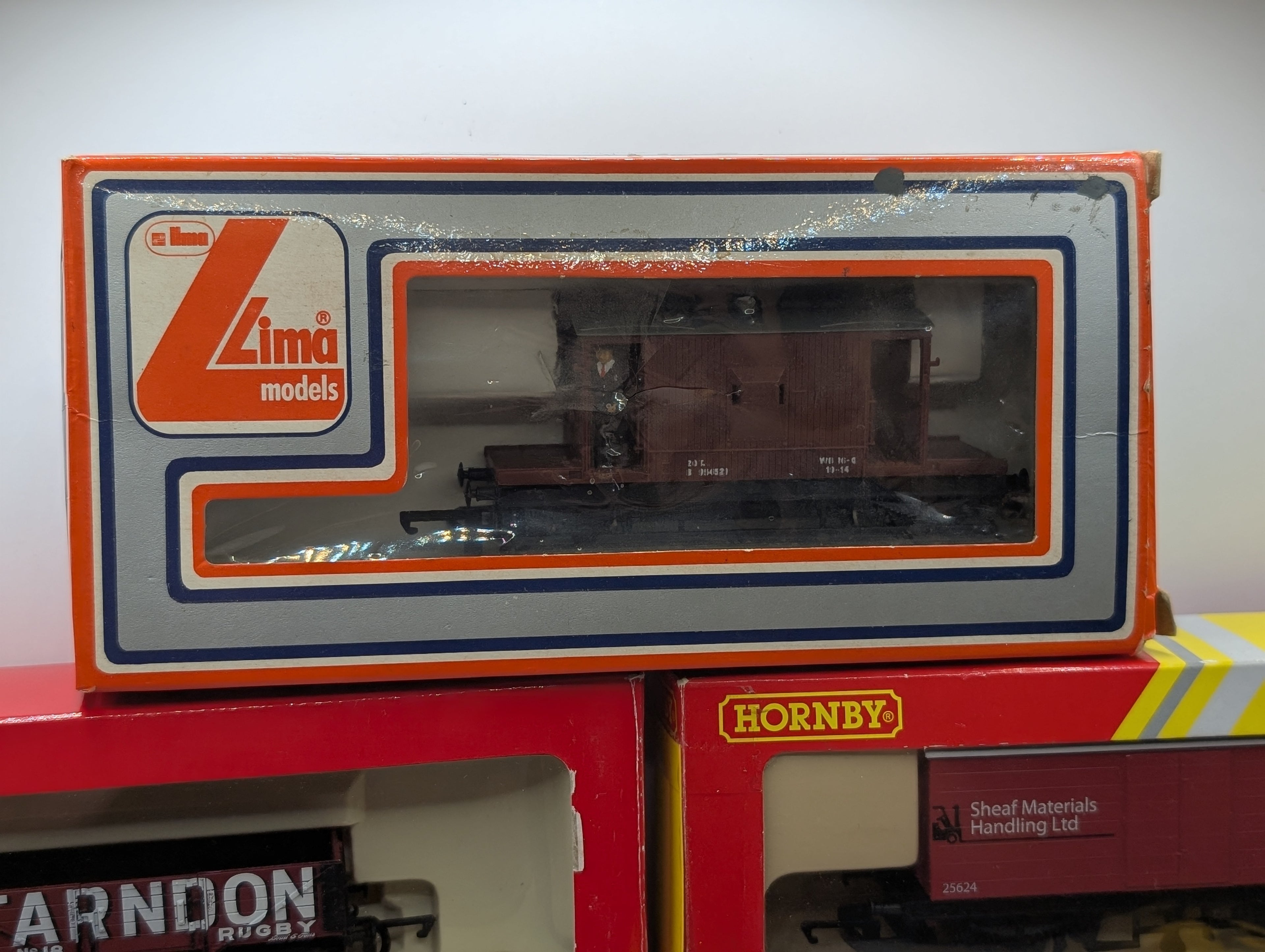 Job lot x 9 OO gauge boxed wagons, Hornby, Triang Lima