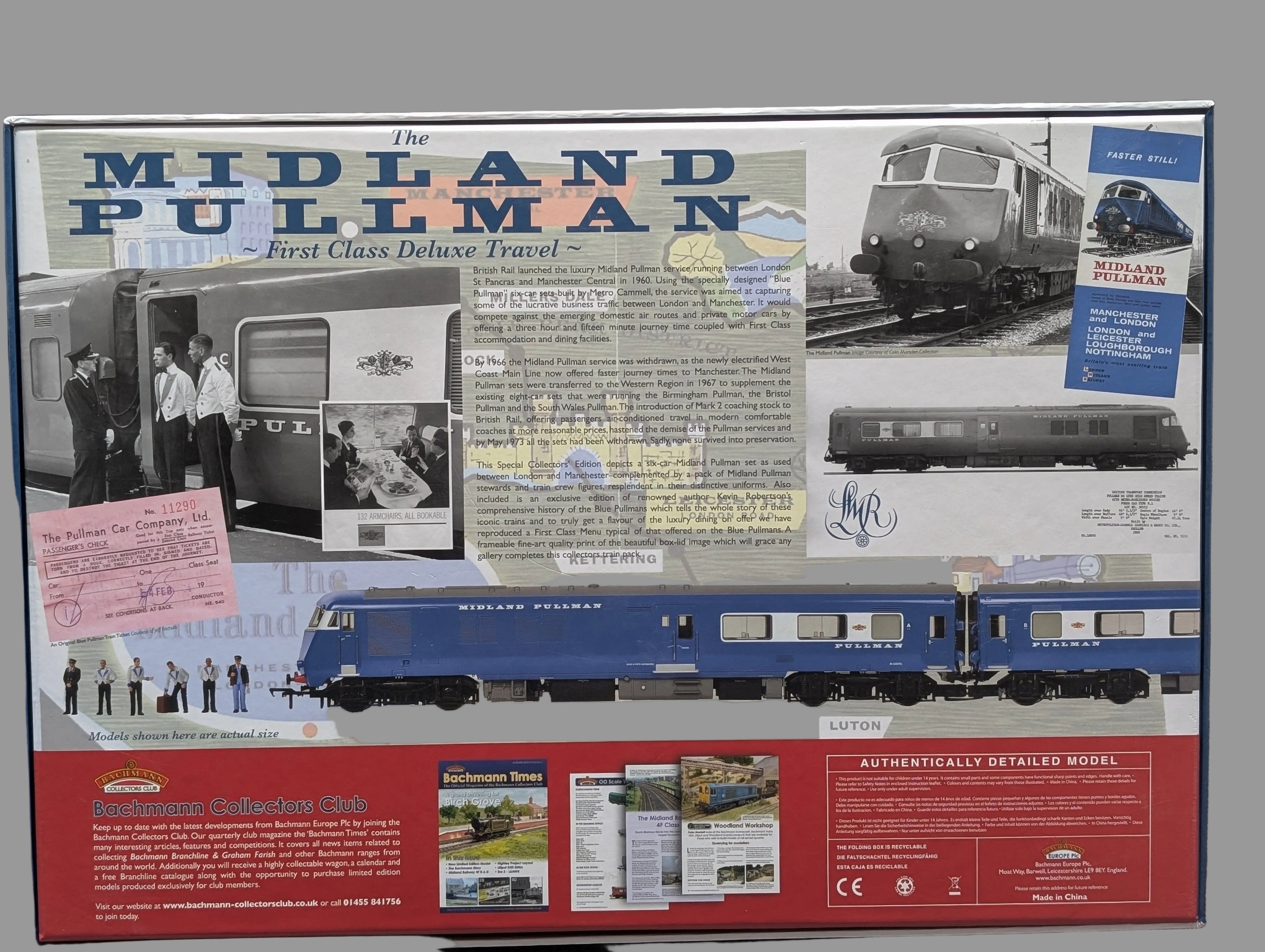 Bachmann 30-425 Midland Pullman Special Collector's Edition Train Pack – Near Mint – Fitted Passengers