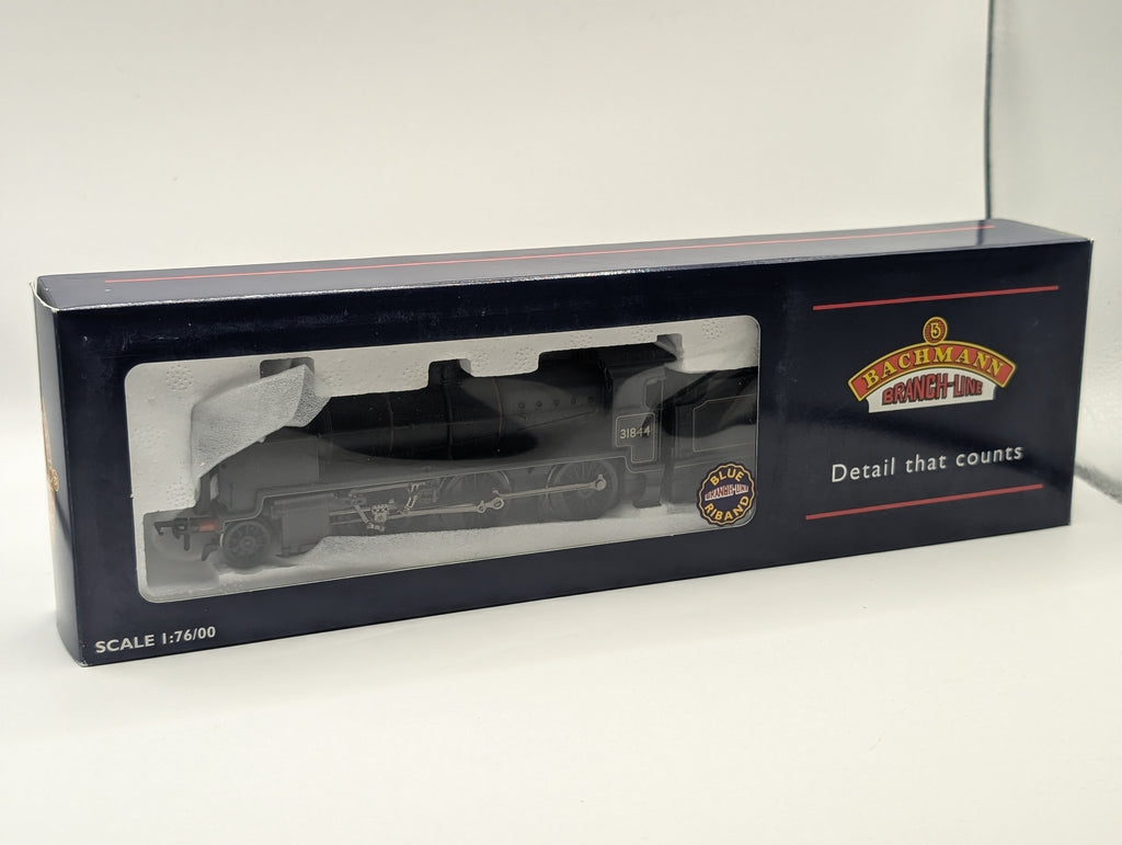 Pre-owned Bachmann Branchline 32-156 N Class 2-6-0 Locomotive - 31844 in BR Lined Black (Early Emblem, Factory Weathered, OO Scale)