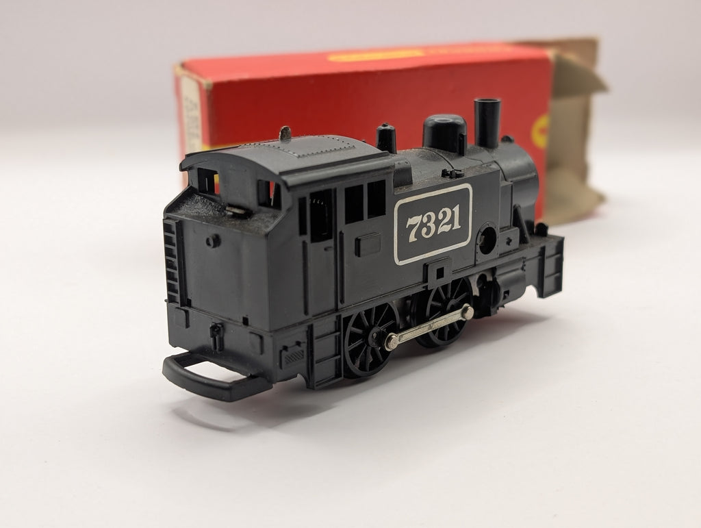 Hornby R854 Clockwork 0-4-0 Locomotive 7321 Black OO Gauge - Boxed NO KEY