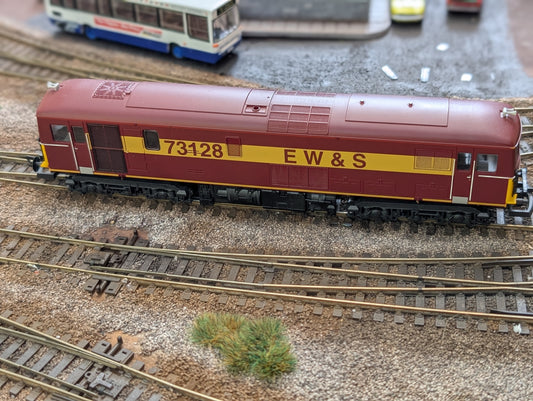 Pre-owned OO gauge Lima L204742 Class 73 73128 in EWS livery, unboxed