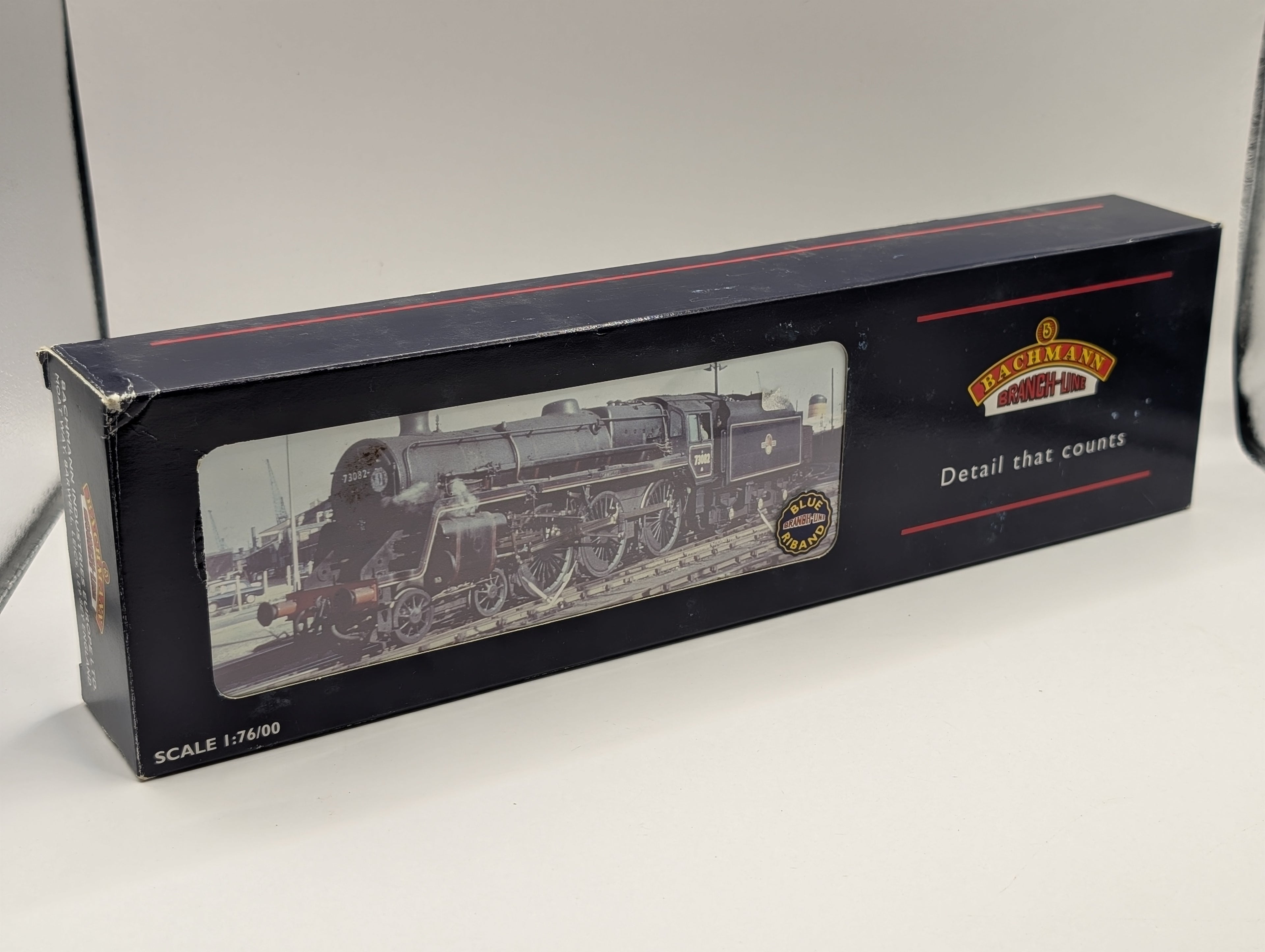 Bachmann 32-505 Standard Class 5MT 73069 BR Plain Black Factory Weathered (Boxed, Good/Runs OK)
