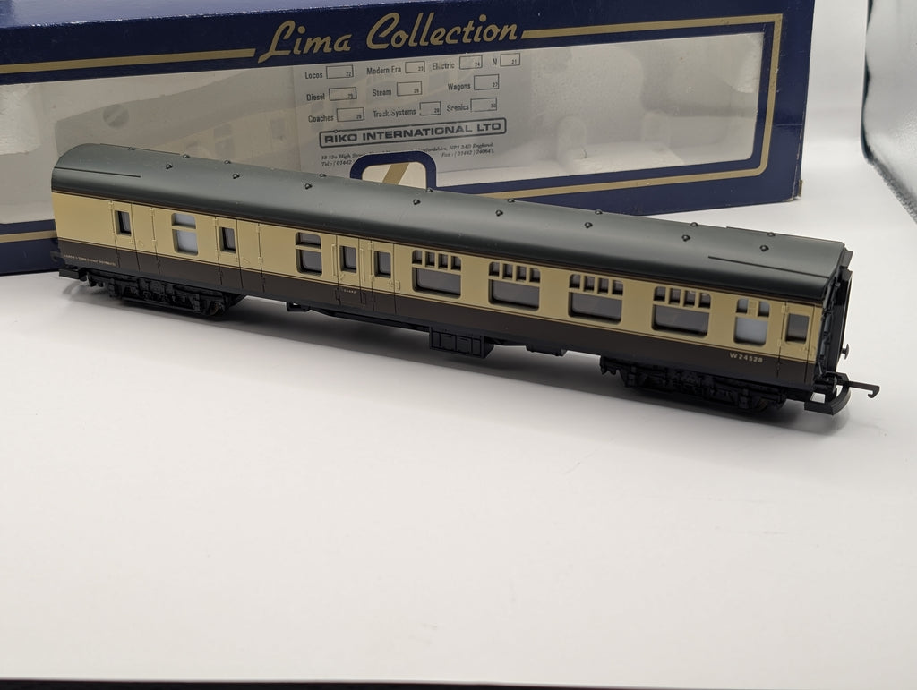 Lima OO Gauge BR Mk1 Brake Coach – Western Region Chocolate & Cream Livery – Excellent Boxed Condition (Missing One Buffer)