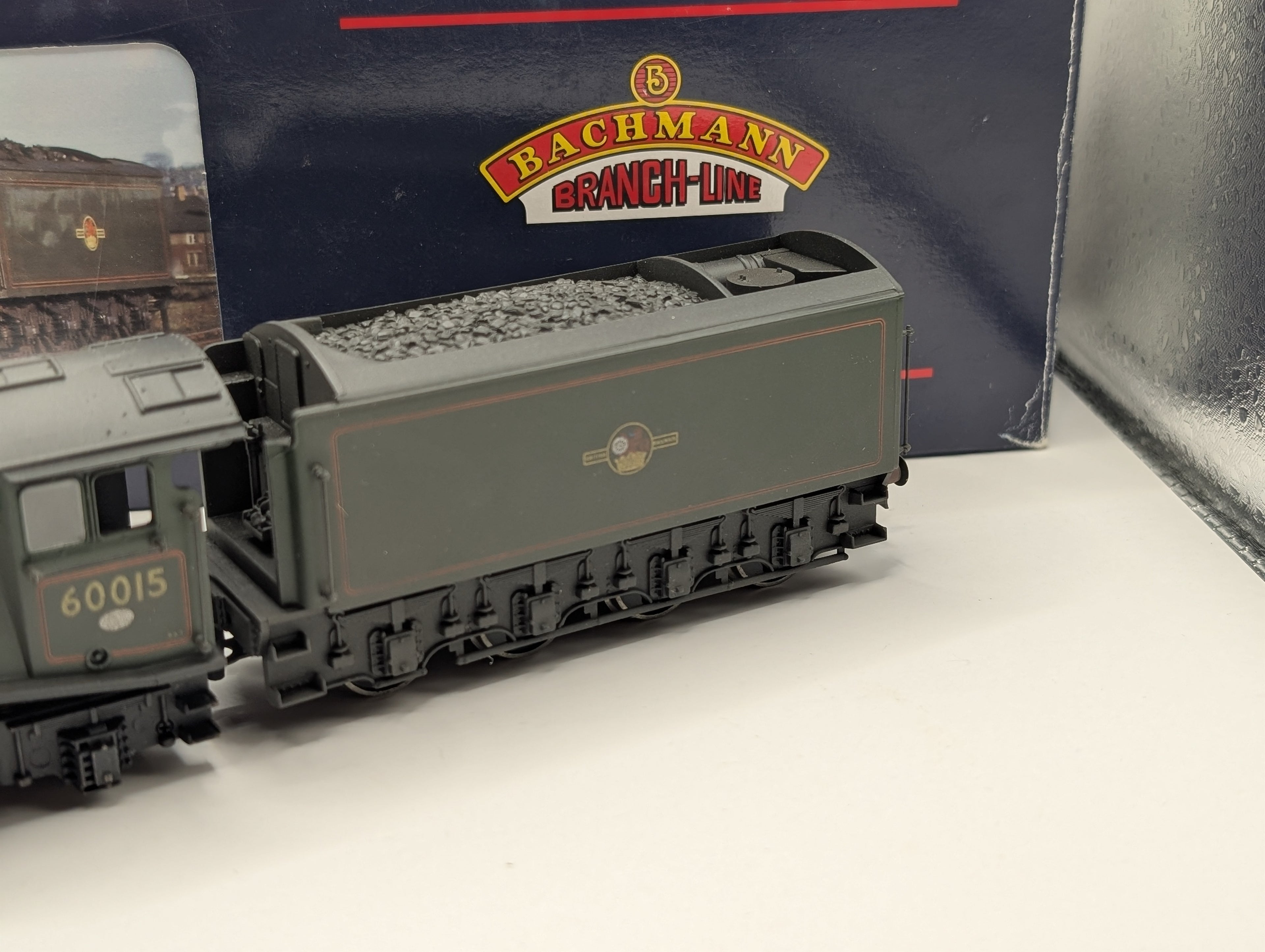 Bachmann OO Gauge 31-960A Class A4 60015 "Quicksilver" BR Green Late Crest (Factory Weathered) – Boxed with Accessories