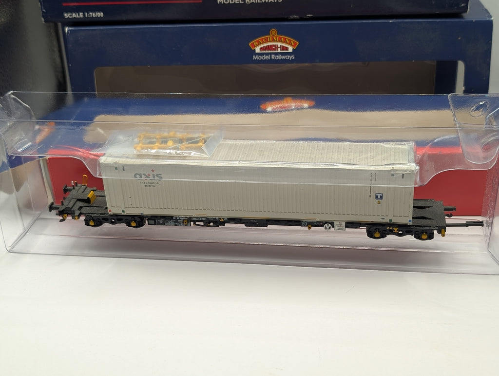 Pre-owned Bachmann Branchline Intermodal Wagon Lot: "Safmarine" & "Axis" (OO Scale) READ DESCRIPTION, TWO WAGONS ONLY