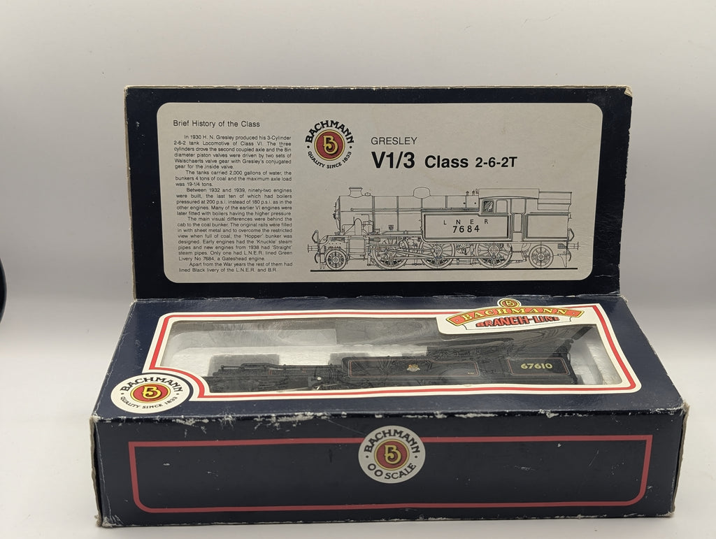 Bachmann 31-605 V3 Tank 67610 BR Black Early Crest OO Gauge Boxed