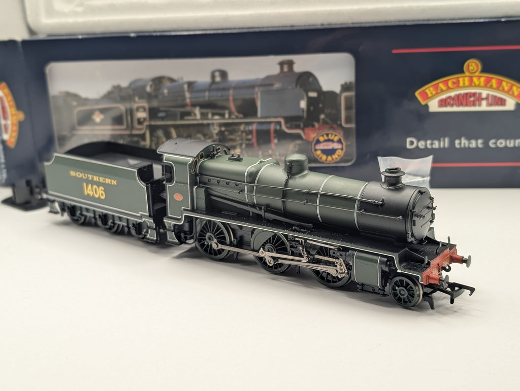 Bachmann 32-160 N Class 1406 SR Slope Sided Tender Southern Green OO Gauge Boxed