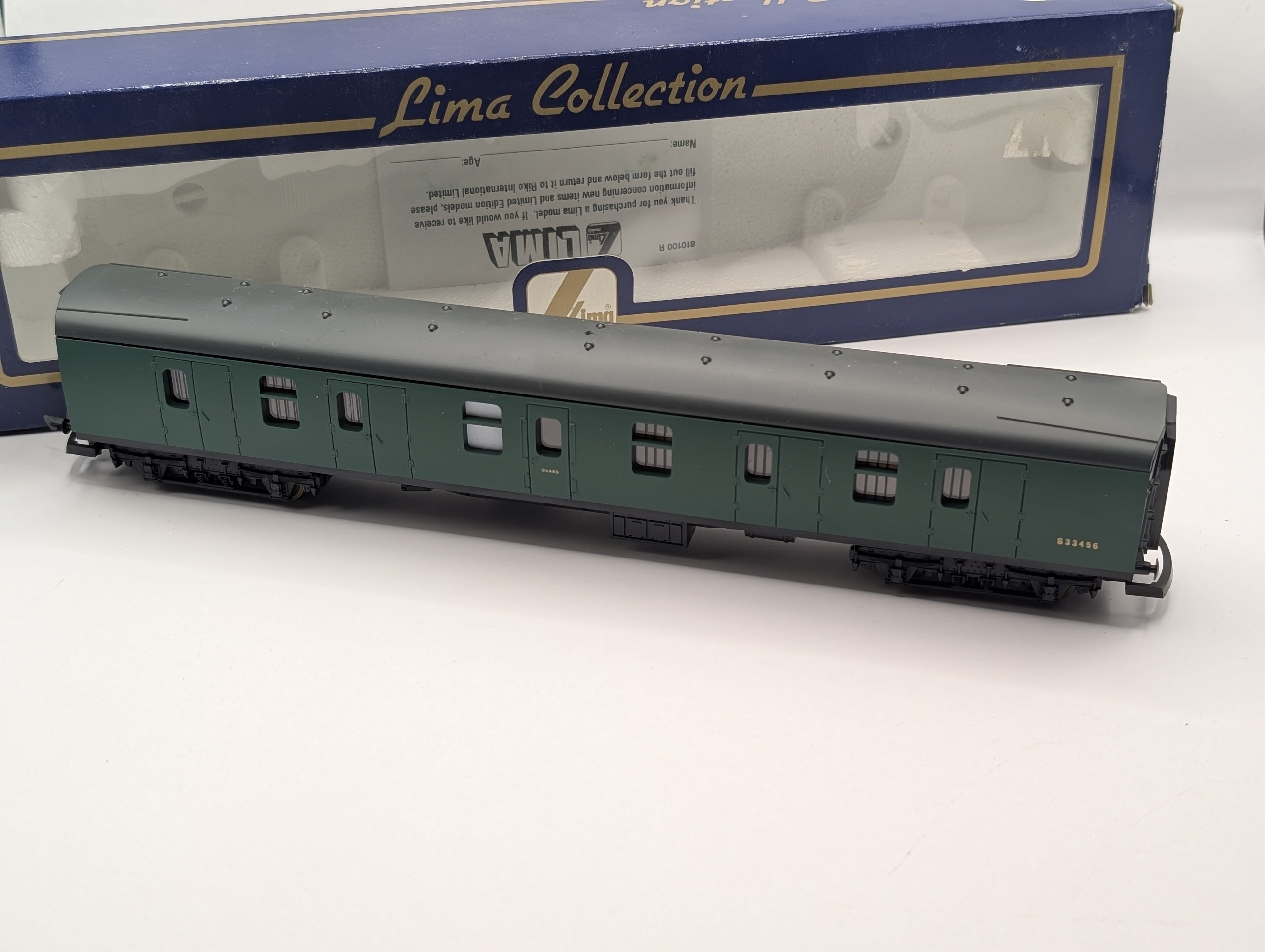 Lima 305348 OO Gauge BR Mk1 Gangwayed Full Brake (BG) S33456 – Southern Region Green – Pre-Owned, Very Good Boxed Condition