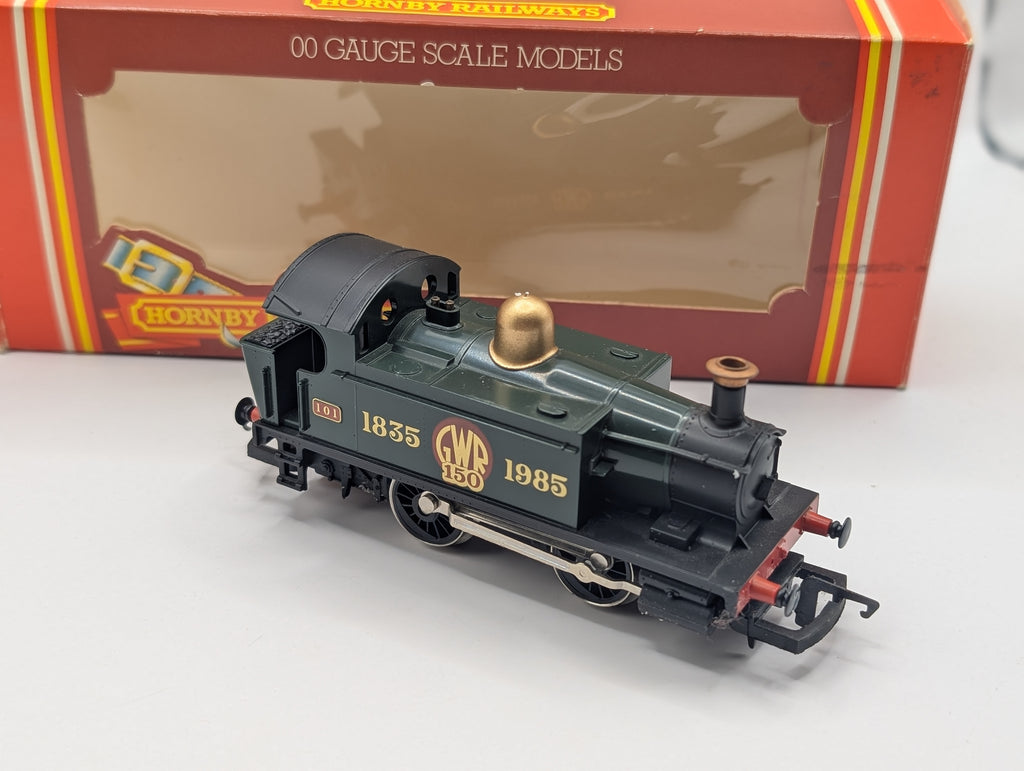 Pre-owned Hornby R.173 0-4-0 Tank Locomotive - GWR "150" Anniversary Edition (OO Scale)