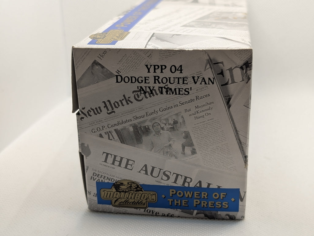 Matchbox Collectibles YPP04 Dodge Route Van NY Times - Power of the Press (1995) Boxed, excellent