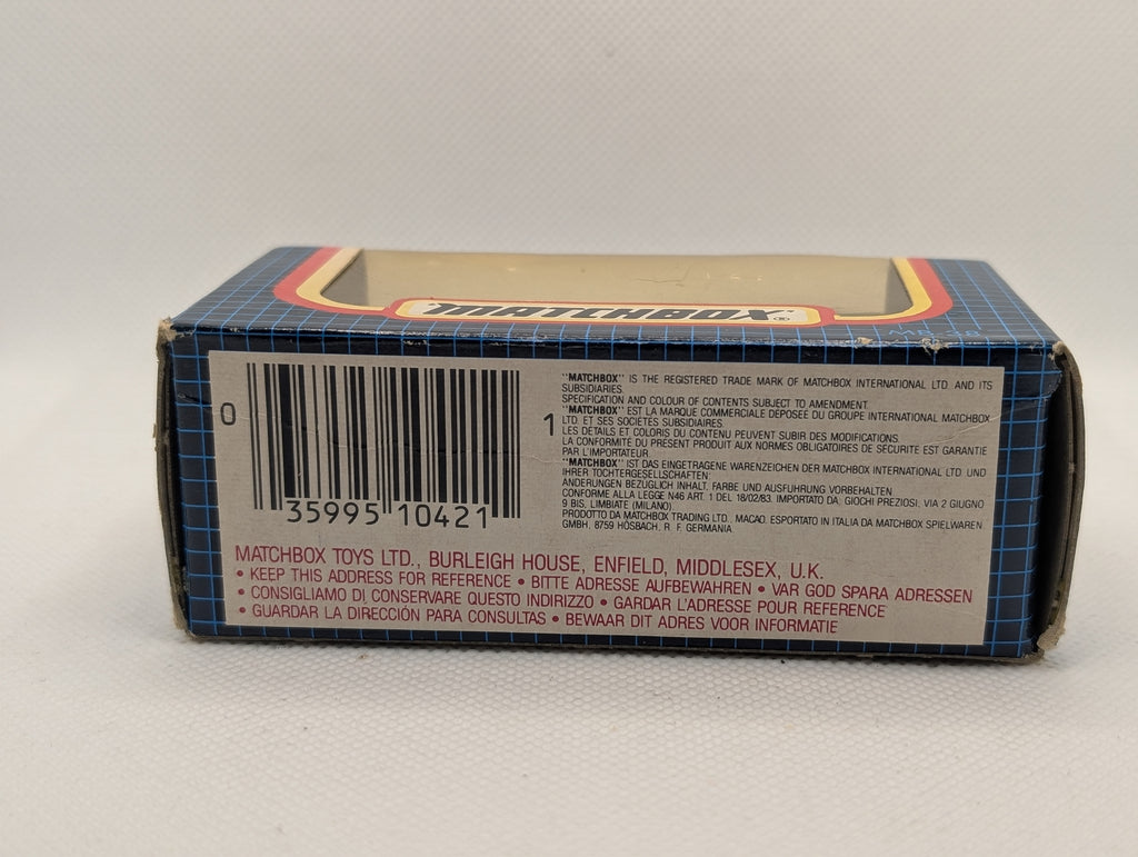 Matchbox MB-38 Ford Model A Van - "The Cheeses of England and Wales" Dark Blue & Gold (New in Original Box)