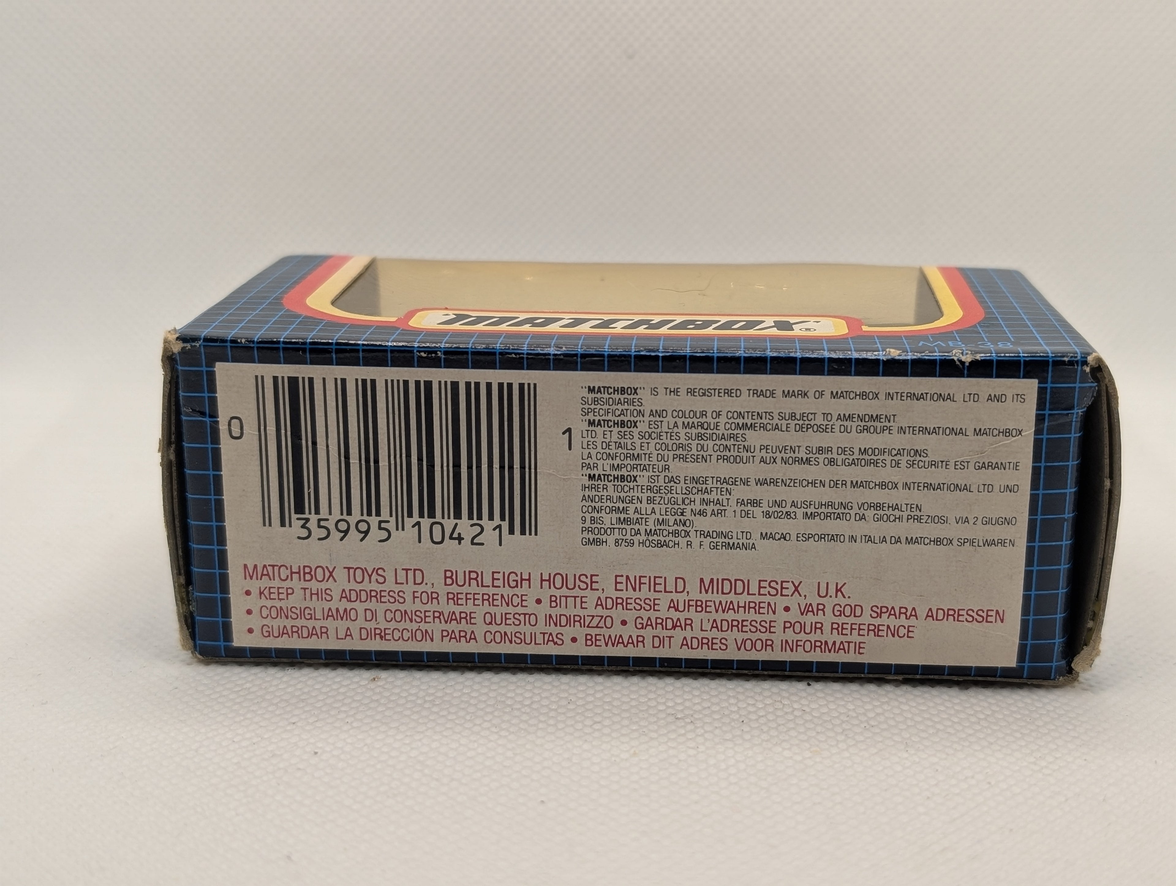 Matchbox MB-38 Ford Model A Van - "The Cheeses of England and Wales" Dark Blue & Gold (New in Original Box)