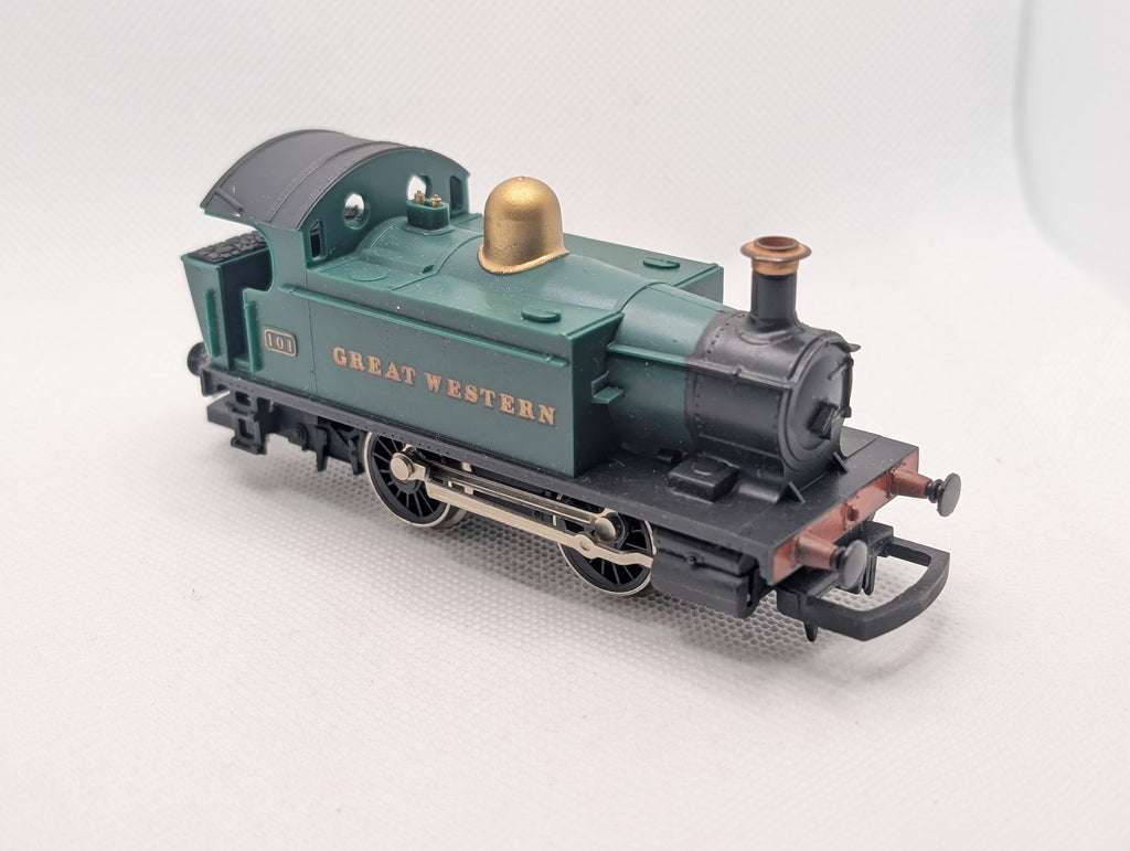 Hornby R077 OO Gauge GWR Class 101 0-4-0T Steam Tank Locomotive "Great Western" Green - Tested Runner (Unboxed)