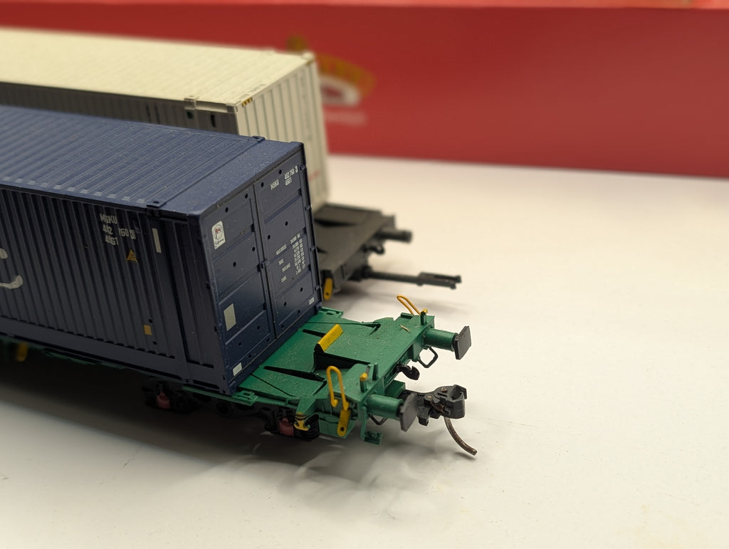Pre-owned Bachmann Branchline Intermodal Wagon Lot: "Safmarine" & "Axis" (OO Scale) READ DESCRIPTION, TWO WAGONS ONLY