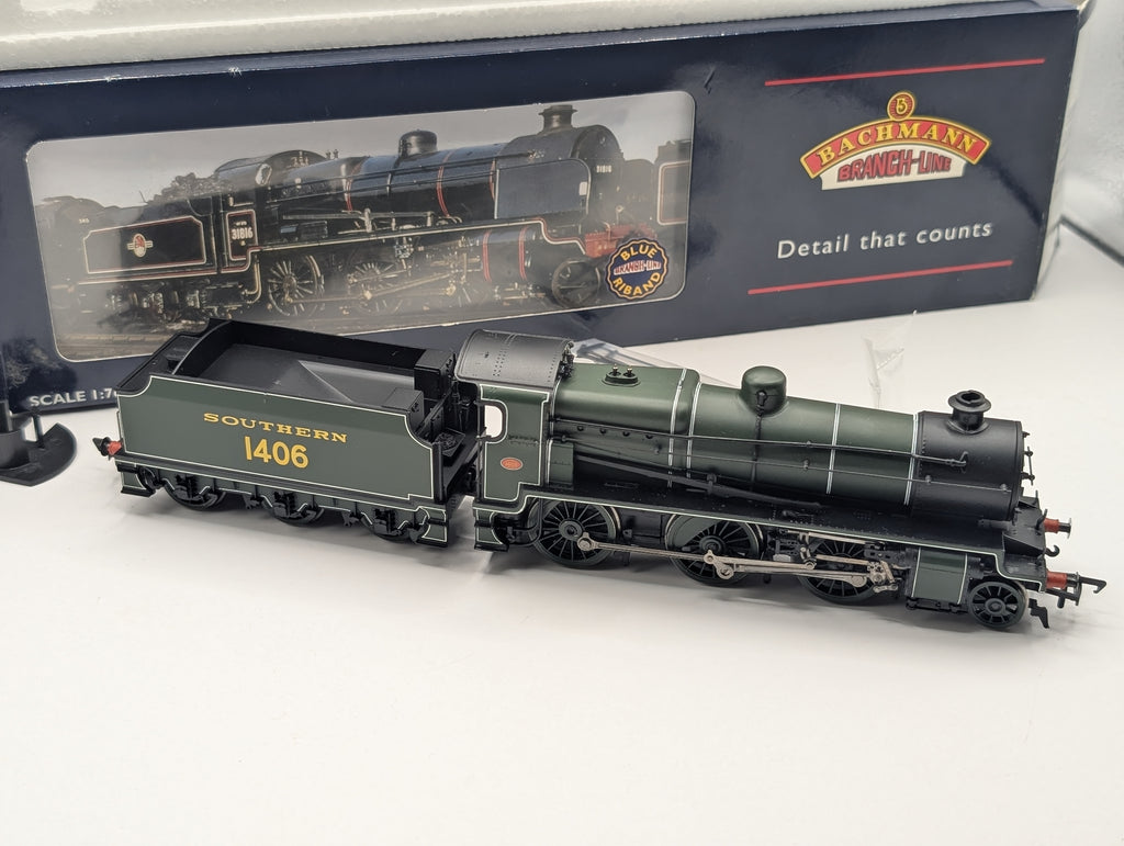 Bachmann 32-160 N Class 1406 SR Slope Sided Tender Southern Green OO Gauge Boxed