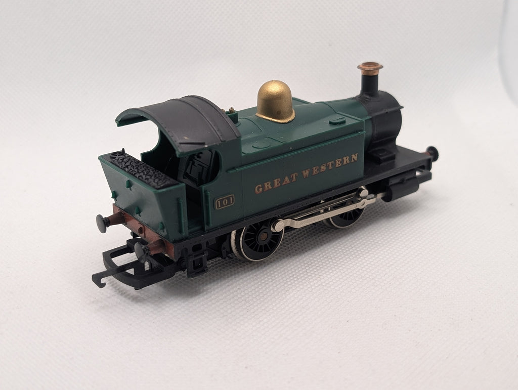 Hornby R077 OO Gauge GWR Class 101 0-4-0T Steam Tank Locomotive "Great Western" Green - Tested Runner (Unboxed)