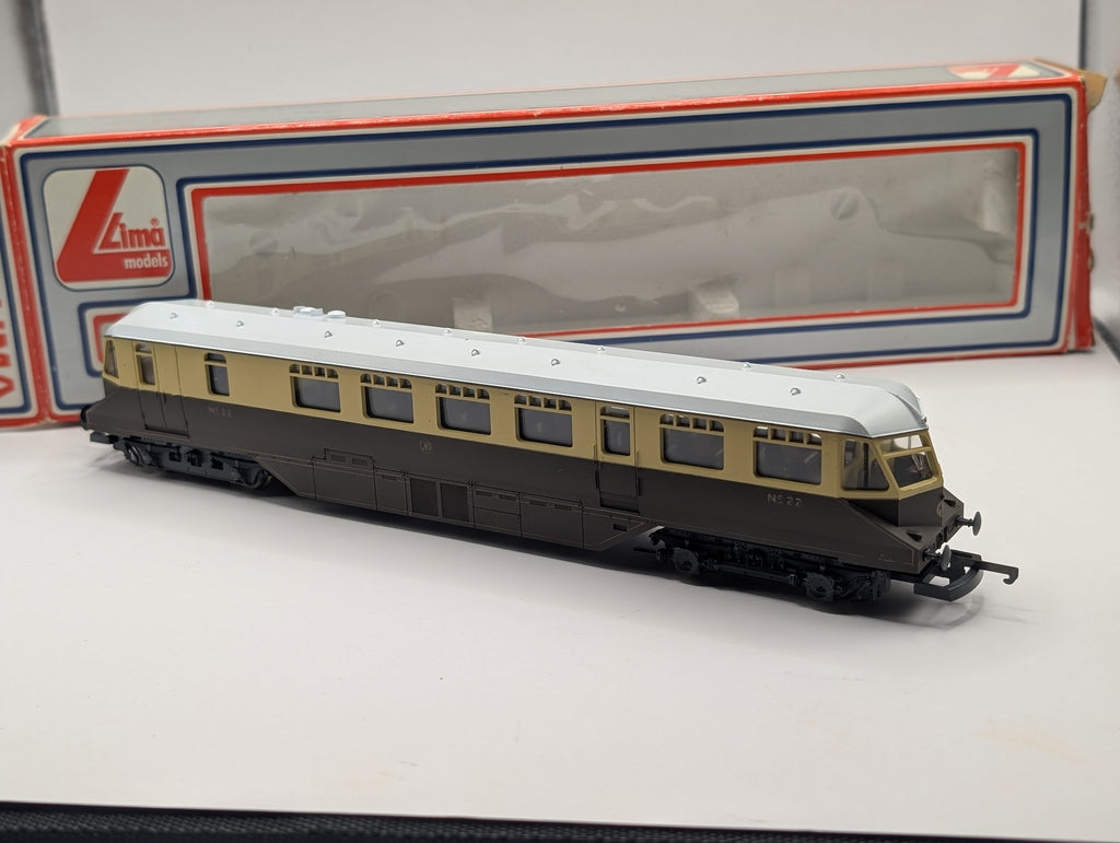 Lima L205132 GWR Diesel Railcar No. 22 Chocolate & Cream - OO Gauge (Pre-owned, Boxed)