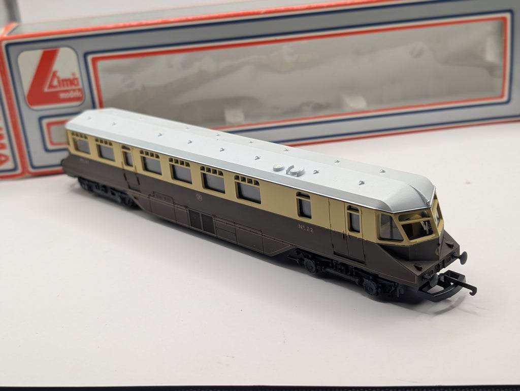 Lima L205132 GWR Diesel Railcar No. 22 Chocolate & Cream - OO Gauge (Pre-owned, Boxed)