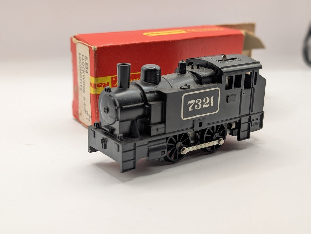 Hornby R854 Clockwork 0-4-0 Locomotive 7321 Black OO Gauge - Boxed NO KEY
